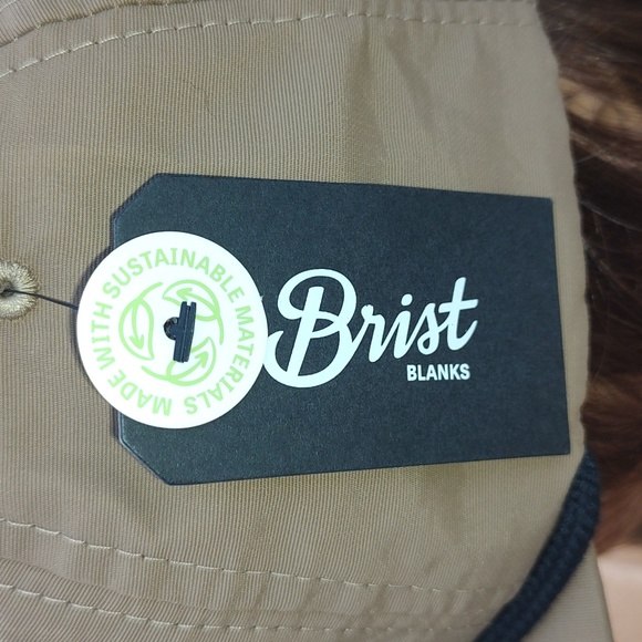 Brist Blanks Cascade Nylon 5 Panel Stitched Patch Snapback Hat Cap New - Picture 6 of 11